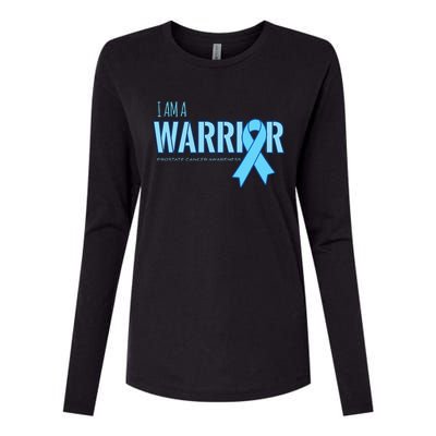 I Am A Warrior Prostate Cancer Awareness Womens Cotton Relaxed Long Sleeve T-Shirt