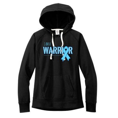 I Am A Warrior Prostate Cancer Awareness Women's Fleece Hoodie