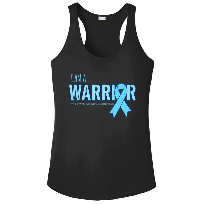 I Am A Warrior Prostate Cancer Awareness Ladies PosiCharge Competitor Racerback Tank