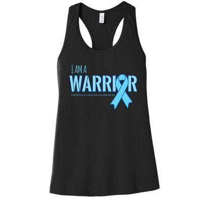 I Am A Warrior Prostate Cancer Awareness Women's Racerback Tank