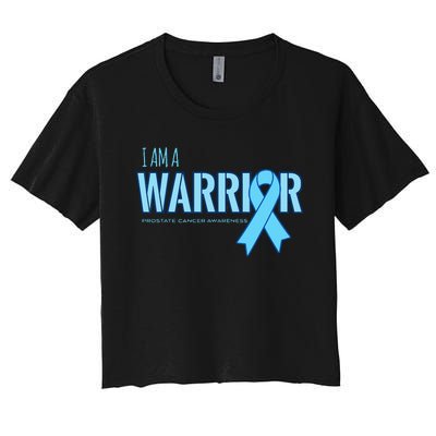 I Am A Warrior Prostate Cancer Awareness Women's Crop Top Tee