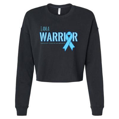 I Am A Warrior Prostate Cancer Awareness Cropped Pullover Crew