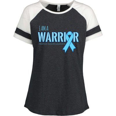 I Am A Warrior Prostate Cancer Awareness Enza Ladies Jersey Colorblock Tee