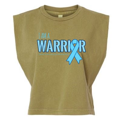 I Am A Warrior Prostate Cancer Awareness Garment-Dyed Women's Muscle Tee