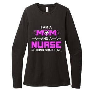 I Am A Mom And A Nurse Nothing Scares Me Funny Nurse Womens CVC Long Sleeve Shirt