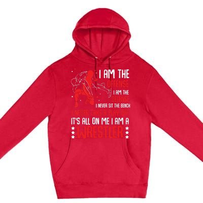 I Am A Wrestler Wrestling Wrestler Fight Coach Sports Premium Pullover Hoodie