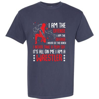 I Am A Wrestler Wrestling Wrestler Fight Coach Sports Garment-Dyed Heavyweight T-Shirt