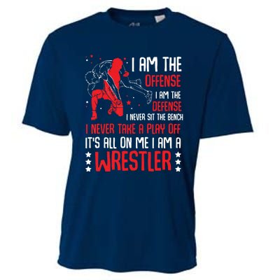 I Am A Wrestler Wrestling Wrestler Fight Coach Sports Cooling Performance Crew T-Shirt