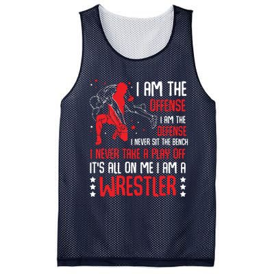 I Am A Wrestler Wrestling Wrestler Fight Coach Sports Mesh Reversible Basketball Jersey Tank