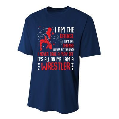 I Am A Wrestler Wrestling Wrestler Fight Coach Sports Performance Sprint T-Shirt