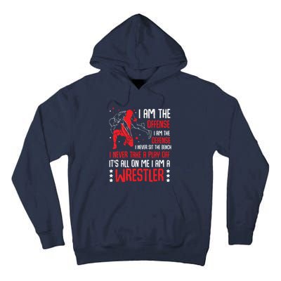 I Am A Wrestler Wrestling Wrestler Fight Coach Sports Tall Hoodie