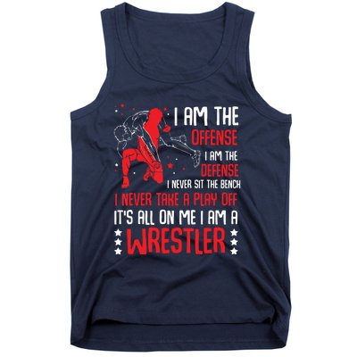 I Am A Wrestler Wrestling Wrestler Fight Coach Sports Tank Top