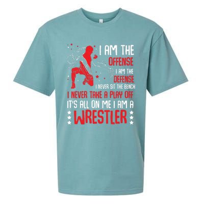 I Am A Wrestler Wrestling Wrestler Fight Coach Sports Sueded Cloud Jersey T-Shirt