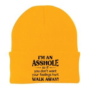 IM An Asshole So If You DonT Want Feelings Hurt Walk Away Knit Cap Winter Beanie