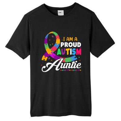 I Am A Proud Autism Auntie Gift Tall Fusion ChromaSoft Performance T-Shirt