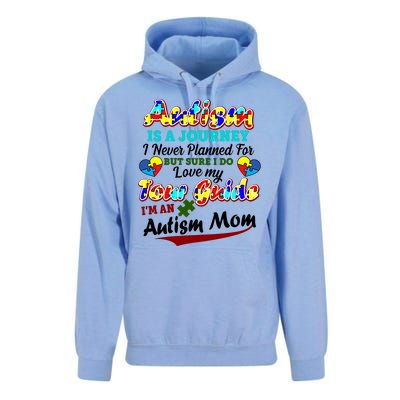 I'm An Autism Mom Tour Guide Quote Unisex Surf Hoodie