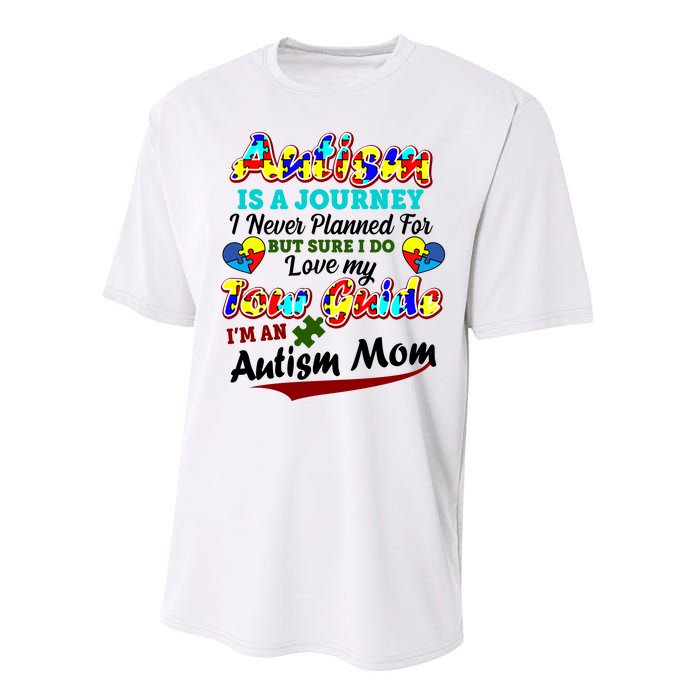 I'm An Autism Mom Tour Guide Quote Performance Sprint T-Shirt