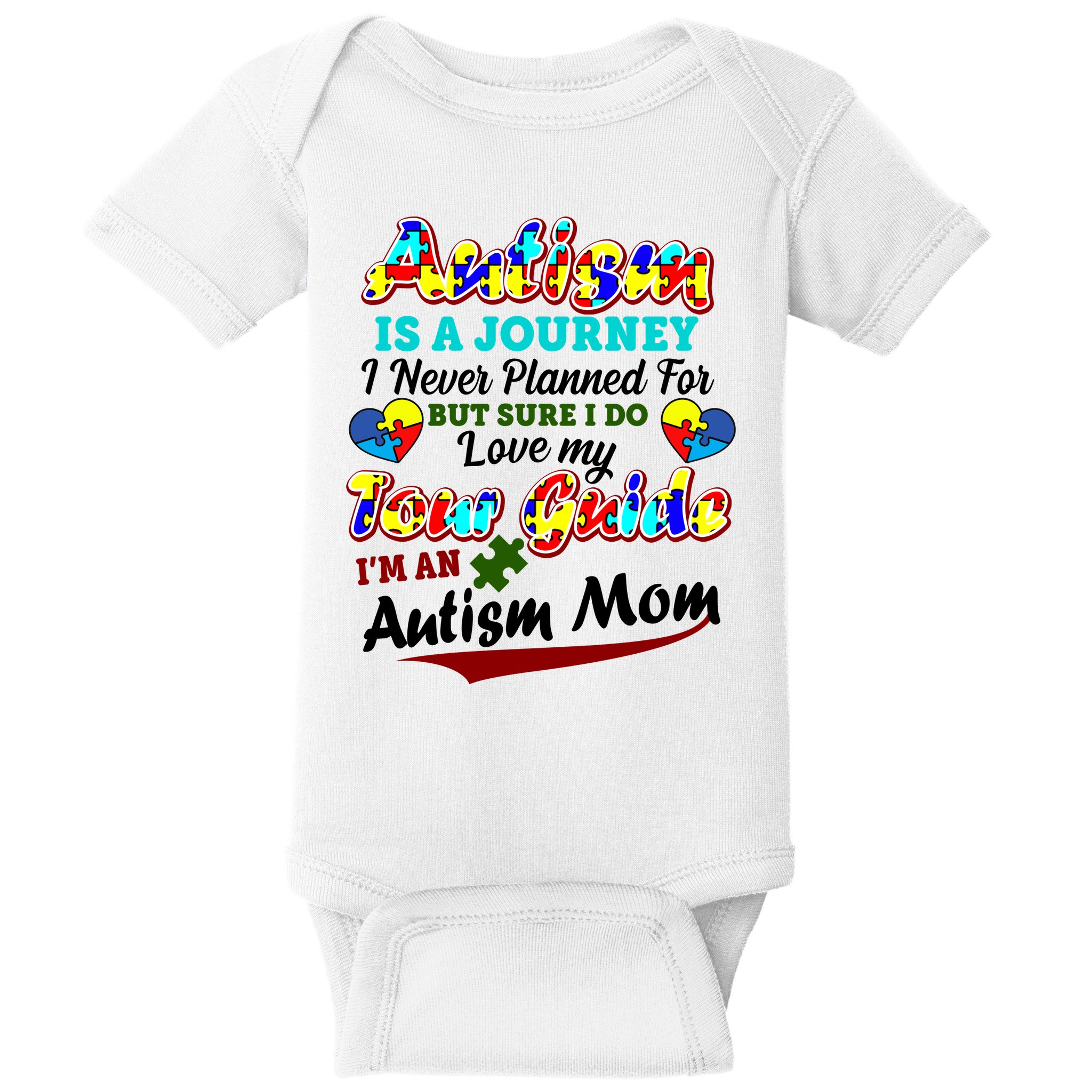 I'm An Autism Mom Tour Guide Quote Baby Bodysuit
