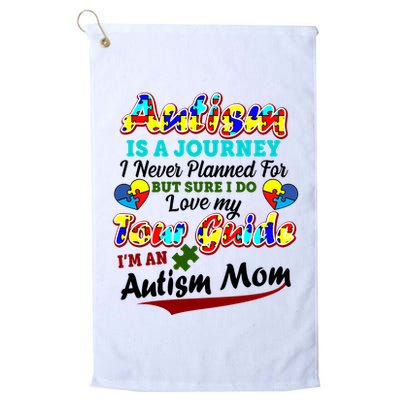 I'm An Autism Mom Tour Guide Quote Golf Towel