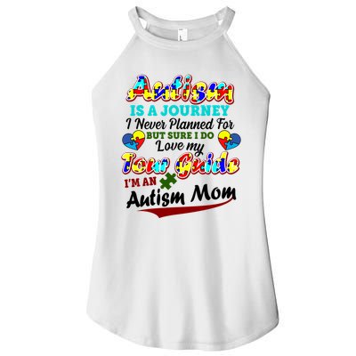 I'm An Autism Mom Tour Guide Quote Women's Perfect Tri Rocker Tank
