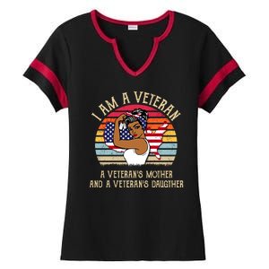 I Am A Veteran Veteran's Mother And Daughter Ladies Halftime Notch Neck Tee