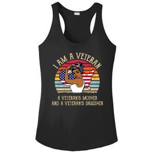 I Am A Veteran Veteran's Mother And Daughter Ladies PosiCharge Competitor Racerback Tank