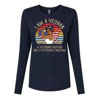 I Am A Veteran Veteran's Mother And Daughter Womens Cotton Relaxed Long Sleeve T-Shirt