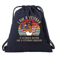 I Am A Veteran Veteran's Mother And Daughter Drawstring Bag