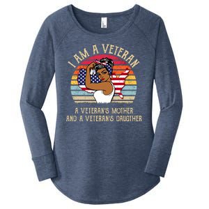 I Am A Veteran Veteran's Mother And Daughter Women's Perfect Tri Tunic Long Sleeve Shirt