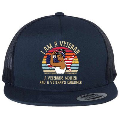 I Am A Veteran Veteran's Mother And Daughter Flatbill Hat