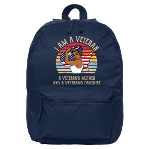 I Am A Veteran Veteran's Mother And Daughter 16 in Basic Backpack