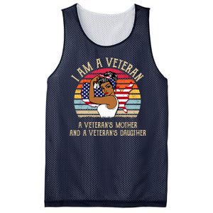 I Am A Veteran Veteran's Mother And Daughter Mesh Reversible Basketball Jersey Tank