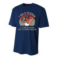 I Am A Veteran Veteran's Mother And Daughter Performance Sprint T-Shirt