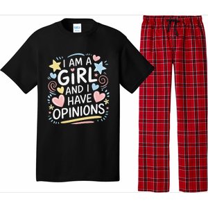 I Am A Girl And I Have Opinions Funny Women Mother Pajama Set