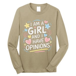 I Am A Girl And I Have Opinions Funny Women Mother Long Sleeve Shirt