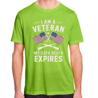 I Am A Veteran My Oath Never Expires Veteran Day Dad Grandpa Adult ChromaSoft Performance T-Shirt