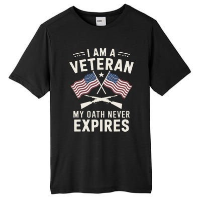 I Am A Veteran My Oath Never Expires Veteran Day Dad Grandpa Tall Fusion ChromaSoft Performance T-Shirt