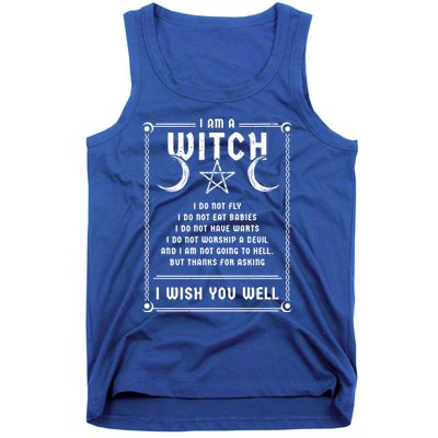 I Am A Witch Wicca Halloween Pagan Costume Great Gift Tank Top