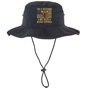 I Am A Veteran My Oath Never Expires Veteran Day Usa Flag Legacy Cool Fit Booney Bucket Hat