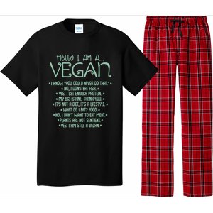 I Am A Vegan Vegetarian Veganism Food Veggie Animal Rights Gift Pajama Set