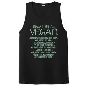 I Am A Vegan Vegetarian Veganism Food Veggie Animal Rights Gift PosiCharge Competitor Tank