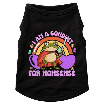 I Am A Conduit For Nonsense Funny Frog Knight Gift Doggie Tank