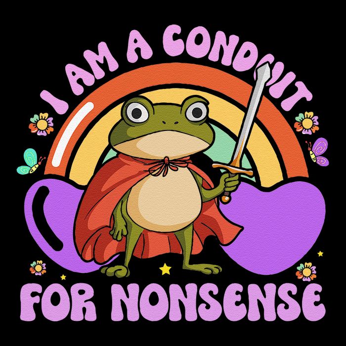 I Am A Conduit For Nonsense Funny Frog Knight Gift City Backpack