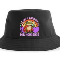 I Am A Conduit For Nonsense Funny Frog Knight Gift Sustainable Bucket Hat