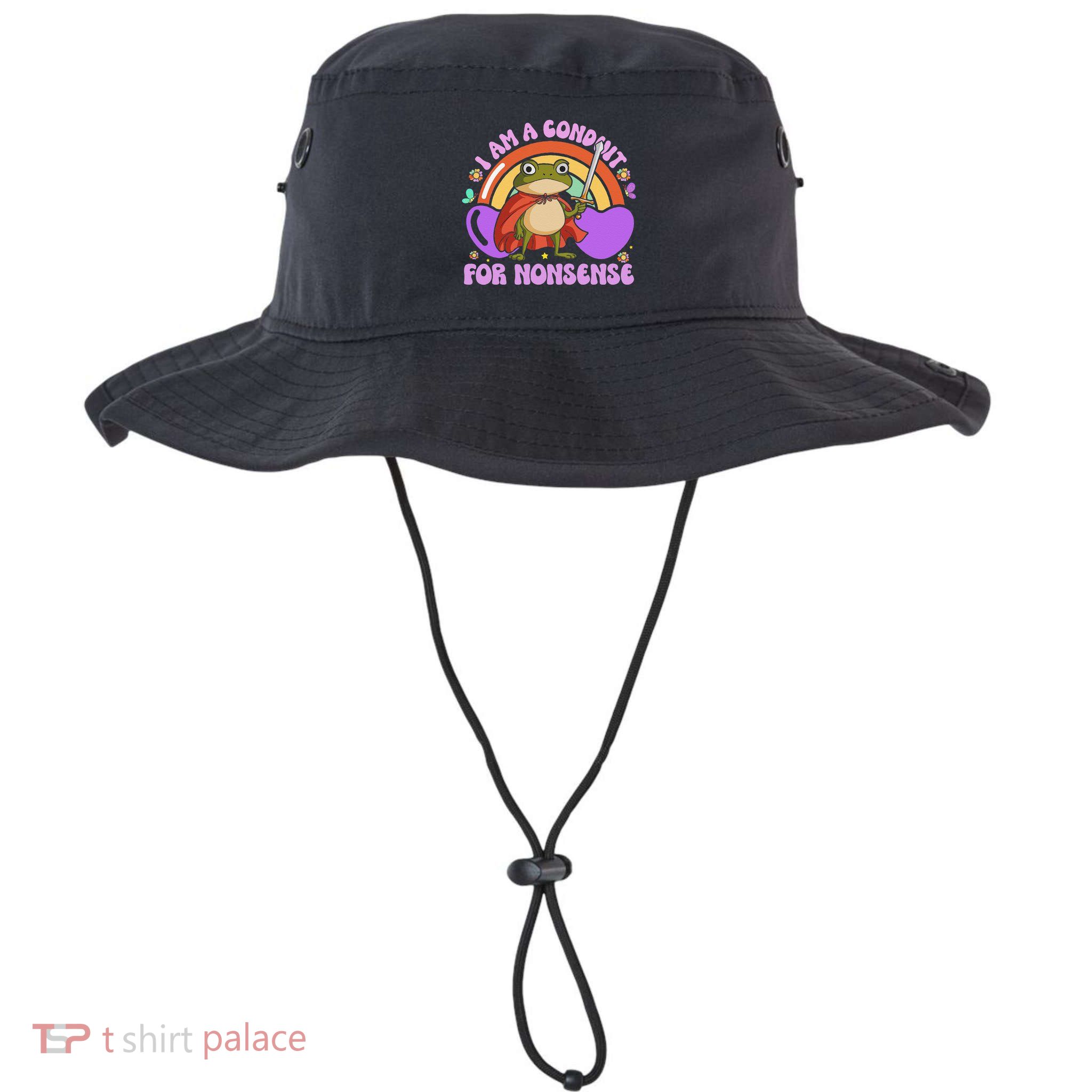 I Am A Conduit For Nonsense Funny Frog Knight Gift Bucket Hat