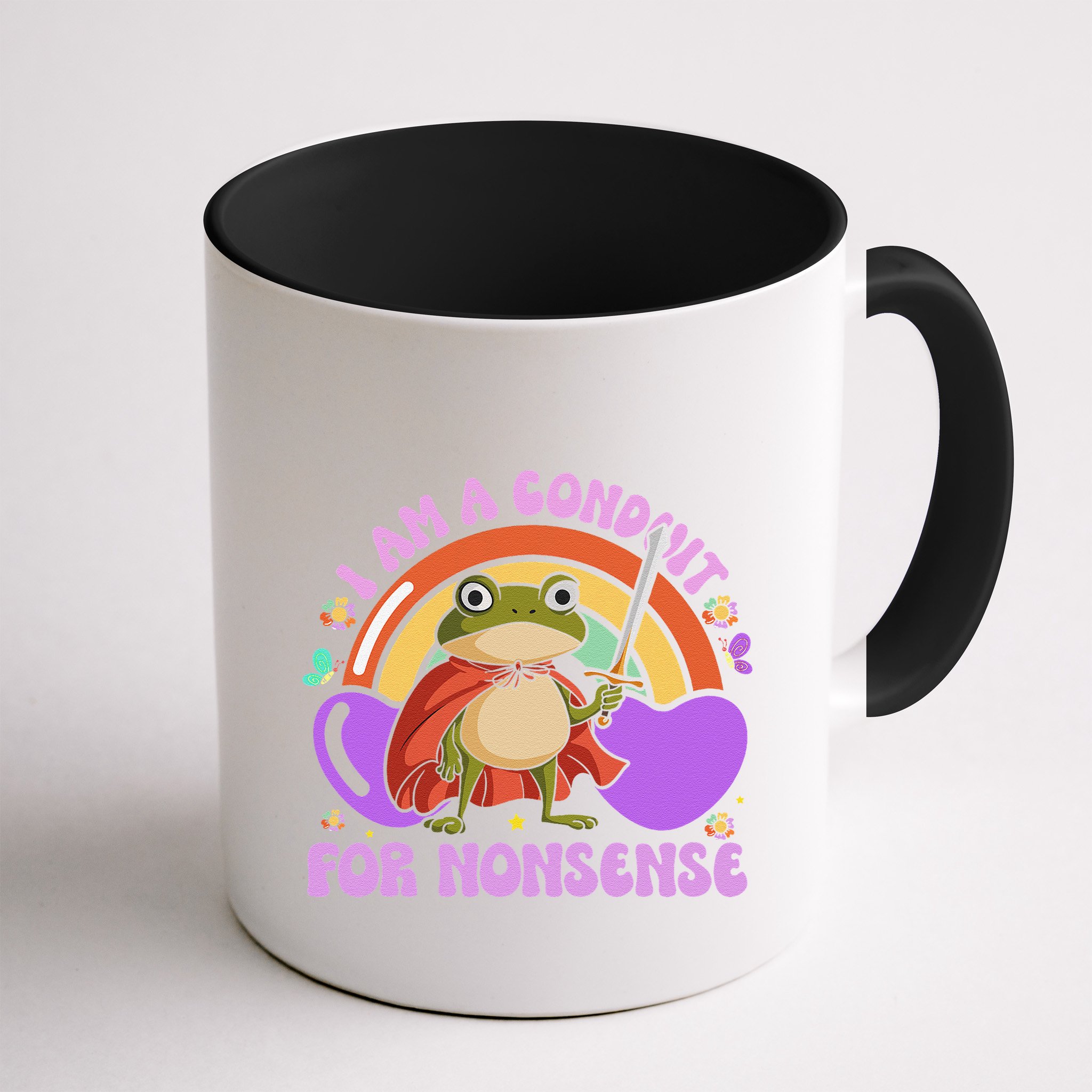 I Am A Conduit For Nonsense Funny Frog Knight Gift Mug