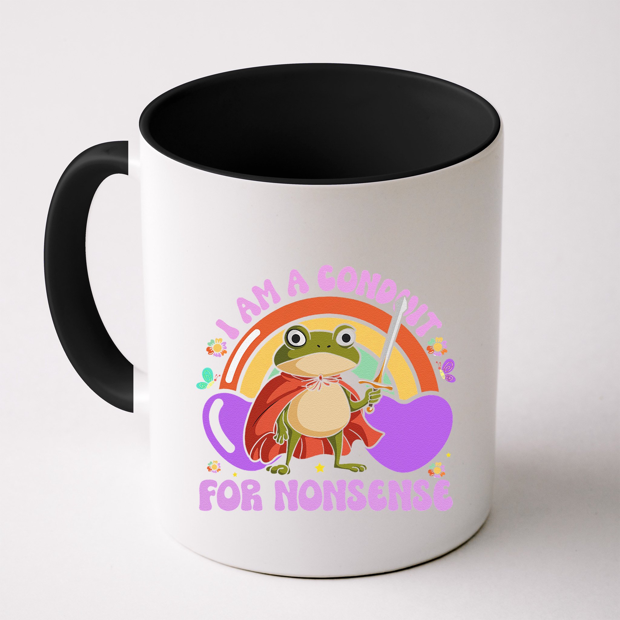 I Am A Conduit For Nonsense Funny Frog Knight Gift Mug