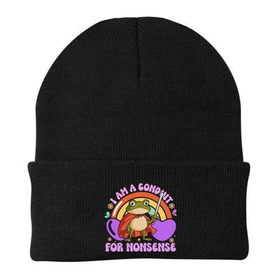 I Am A Conduit For Nonsense Funny Frog Knight Gift Beanie