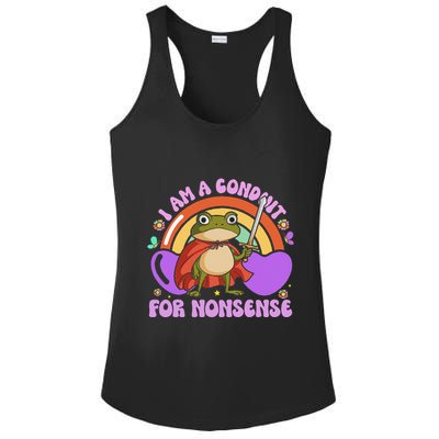 I Am A Conduit For Nonsense Funny Frog Knight Gift Ladies PosiCharge Competitor Racerback Tank