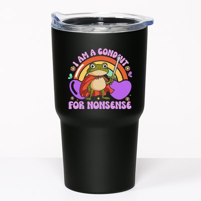 I Am A Conduit For Nonsense Funny Frog Knight Gift Tumbler